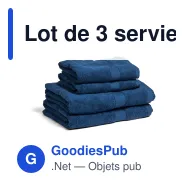 Lot de 3 serviettes de bain personnalisable Fairtrade 70 x 130 cm avec logo - Lord Nelson - Miniature 3