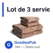 Lot de 3 serviettes de bain personnalisable Fairtrade 70 x 130 cm avec logo - Lord Nelson - Miniature 6