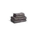 Variante Gris foncé - Lot de 3 serviettes de bain personnalisable Fairtrade 70 x 130 cm avec logo - Lord Nelson