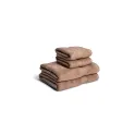 Variante Marron clair - Lot de 3 serviettes de bain personnalisable Fairtrade 70 x 130 cm avec logo - Lord Nelson
