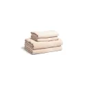 Variante Beige - Lot de 3 serviettes de bain personnalisable Fairtrade 70 x 130 cm avec logo - Lord Nelson