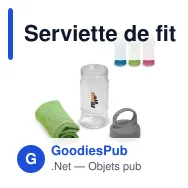 Serviette de fitness personnalisable en microfibre 30 x 90 cm avec logo - Fitness - Miniature 1
