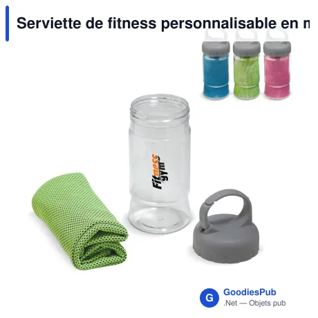 Serviette de fitness personnalisable en microfibre 30 x 90 cm avec logo - Fitness