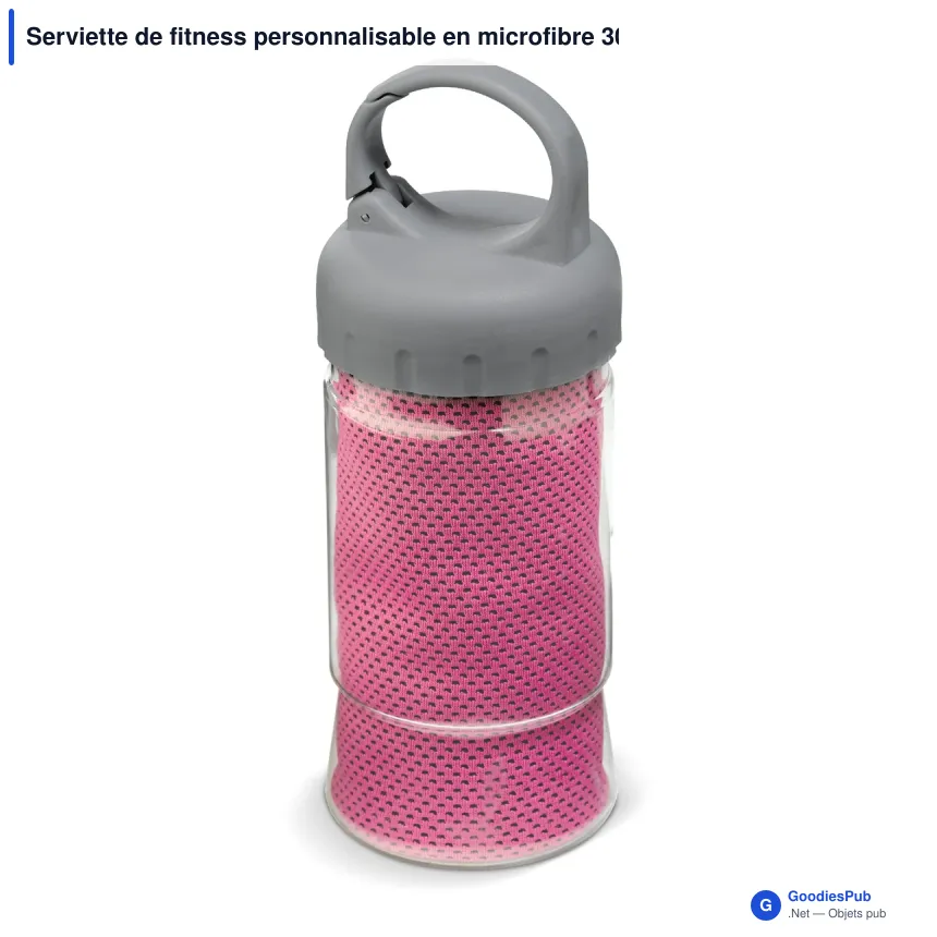 Serviette de fitness personnalisable en microfibre 30 x 90 cm avec logo - Fitness - Image 4