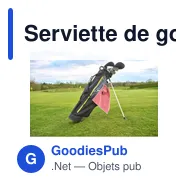 Serviette de golf personnalisable en rPET Idris avec logo - Miniature 6