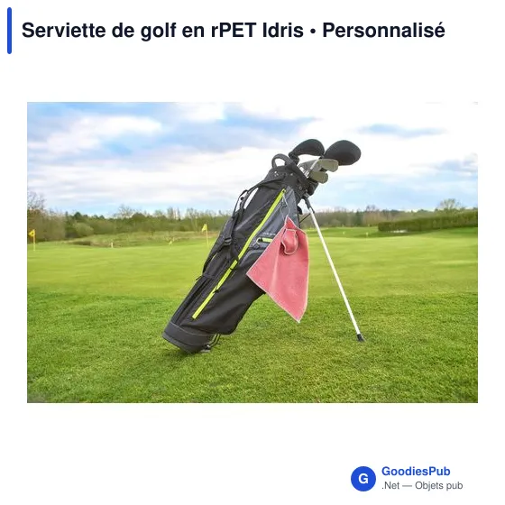 Serviette de golf personnalisable en rPET Idris avec logo - Image 6