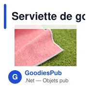 Serviette de golf personnalisable en rPET Idris avec logo - Miniature 7