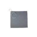 Variante noir - Serviette de golf personnalisable en rPET Idris avec logo