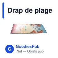Drap de plage séchage rapide personnalisable microfibre avec logo - 100 x 180 cm - Miniature 2