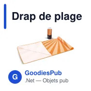 Drap de plage personnalisable en R-PET 100 x 180 cm coloré avec logo - Quick Dry R-PET - Miniature 2