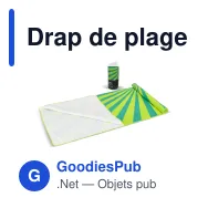 Drap de plage personnalisable en R-PET 100 x 180 cm coloré avec logo - Quick Dry R-PET - Miniature 3