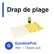 Drap de plage personnalisable en R-PET 100 x 180 cm coloré avec logo - Quick Dry R-PET - Miniature 6