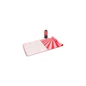Variante Rouge - Drap de plage personnalisable en R-PET 100 x 180 cm coloré avec logo - Quick Dry R-PET