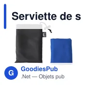 Serviette de sport en rPET Brunilda - Miniature 1