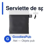 Serviette de sport en rPET Brunilda - Miniature 9