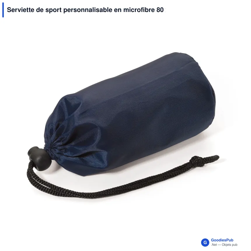 Serviette de sport personnalisable en microfibre 80 x 40 cm avec logo - Sport - Image 2