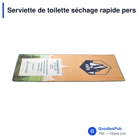 Serviette de toilette séchage rapide personnalisable microfibre avec logo - 70 x 140 cm