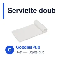 Serviette double face personnalisable 400 g/m² avec logo - 30 x 130 cm - Miniature 2