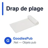 Drap de plage double face personnalisable 400 g/m² avec logo - 100 x 180 cm - Miniature 2