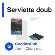 Serviette double face personnalisable 400 g/m² avec logo - 50 x 100 cm - Miniature 1
