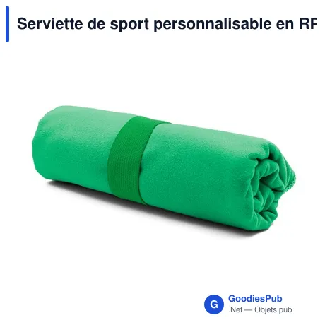 Serviette de sport personnalisable en RPET avec logo - Ivanna