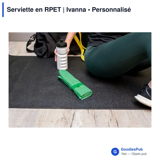 Serviette de sport personnalisable en RPET avec logo - Ivanna - Image 2