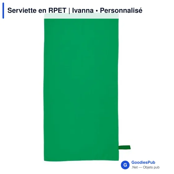 Serviette de sport personnalisable en RPET avec logo - Ivanna - Image 3