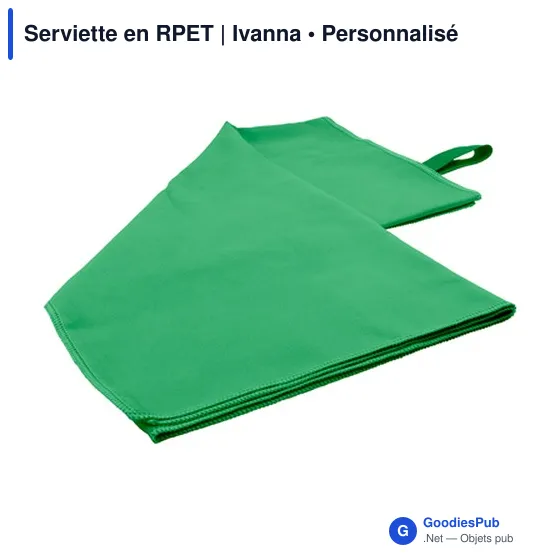 Serviette de sport personnalisable en RPET avec logo - Ivanna - Image 4