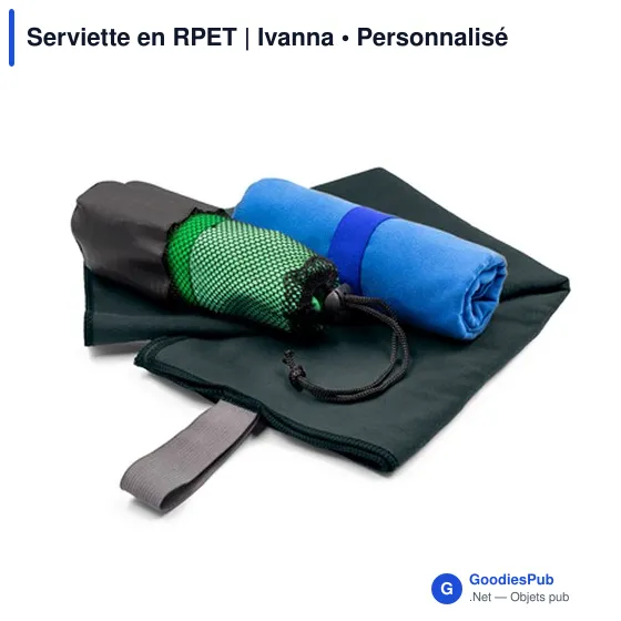 Serviette de sport personnalisable en RPET avec logo - Ivanna - Image 7