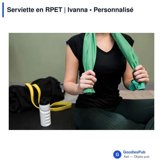 Serviette de sport personnalisable en RPET avec logo - Ivanna - Image 8