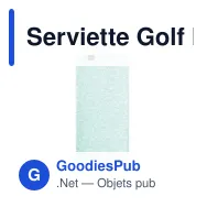 Serviette Golf Brylix - Miniature 7