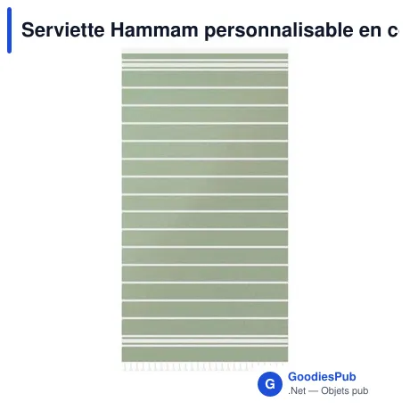 Serviette Hammam personnalisable en coton avec logo - modèle Riyad
