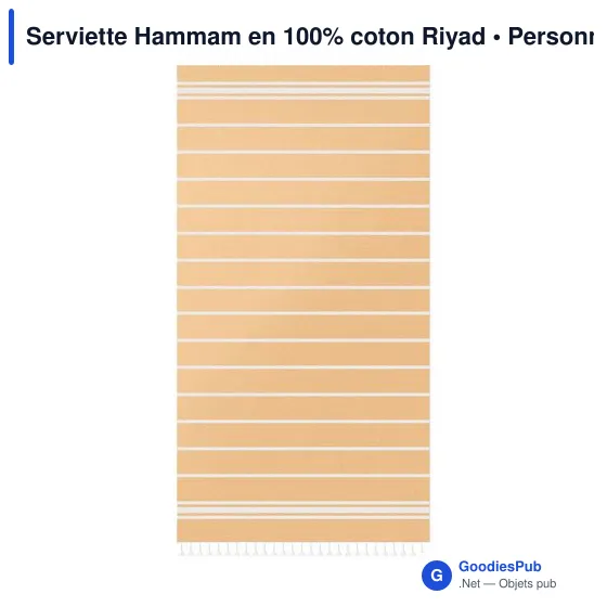 Serviette Hammam personnalisable en coton avec logo - modèle Riyad - Image 11