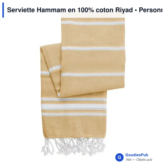 Serviette Hammam personnalisable en coton avec logo - modèle Riyad - Image 12