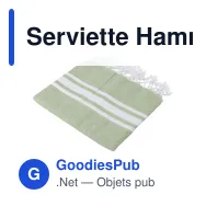 Serviette Hammam personnalisable en coton avec logo - modèle Riyad - Miniature 4