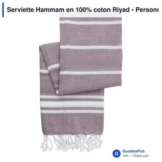Serviette Hammam personnalisable en coton avec logo - modèle Riyad - Image 7