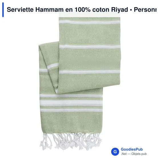 Serviette Hammam personnalisable en coton avec logo - modèle Riyad - Image 8