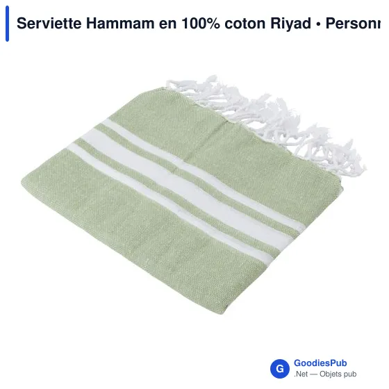Serviette Hammam personnalisable en coton avec logo - modèle Riyad - Image 9