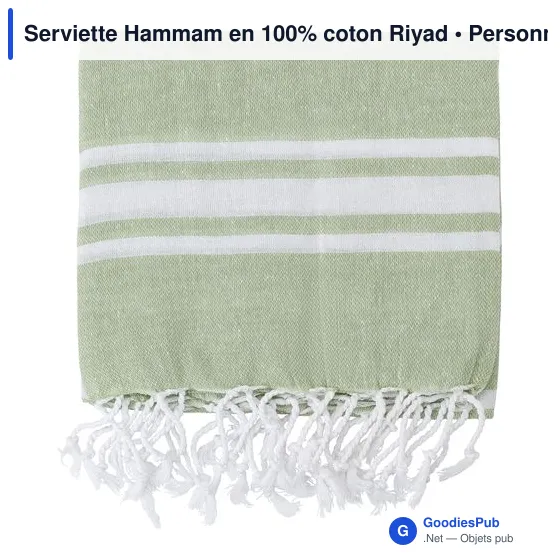 Serviette Hammam personnalisable en coton avec logo - modèle Riyad - Image 10