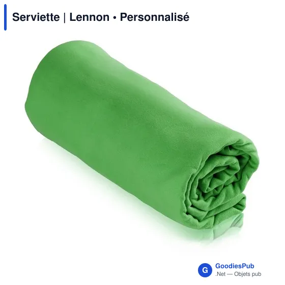 Serviette de sport personnalisable Lennon avec logo - Image 1