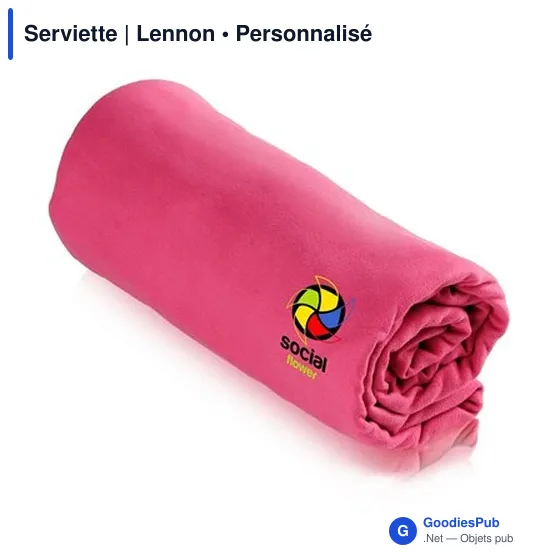 Serviette de sport personnalisable Lennon avec logo - Image 9