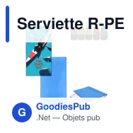 Serviette R-PET personnalisable 40 x 80 cm à séchage rapide avec logo - Pochette - Miniature 1