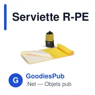 Serviette R-PET personnalisable 40 x 80 cm à séchage rapide avec logo - Pochette - Miniature 3