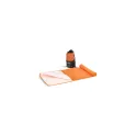 Variante Orange - Serviette R-PET personnalisable 40 x 80 cm à séchage rapide avec logo - Pochette