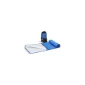 Variante Bleu - Serviette R-PET personnalisable 40 x 80 cm à séchage rapide avec logo - Pochette