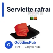 Serviette rafraîchissante personnalisable en R-PET 30 x 80 cm avec logo - Cool - Miniature 1