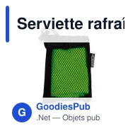 Serviette rafraîchissante personnalisable en R-PET 30 x 80 cm avec logo - Cool - Miniature 5