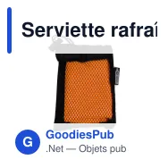 Serviette rafraîchissante personnalisable en R-PET 30 x 80 cm avec logo - Cool - Miniature 6