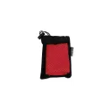 Variante Noir / rouge - Serviette rafraîchissante personnalisable en R-PET 30 x 80 cm avec logo - Cool