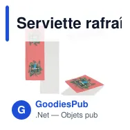 Serviette rafraîchissante personnalisable en R-PET avec logo - 30 x 80 cm - Miniature 1